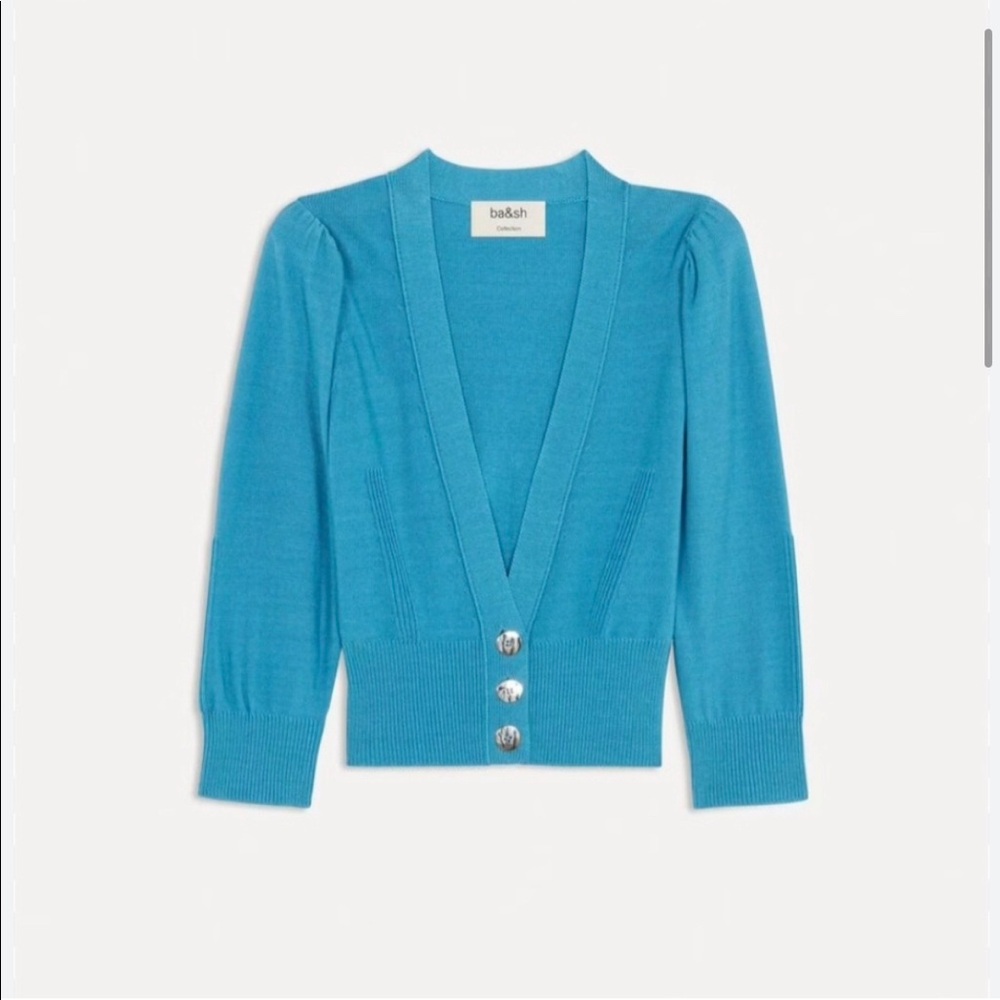 Ba&sh light blue cardigan